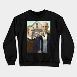 Classic Meets Quirky: Cat Selfie Crewneck Sweatshirt